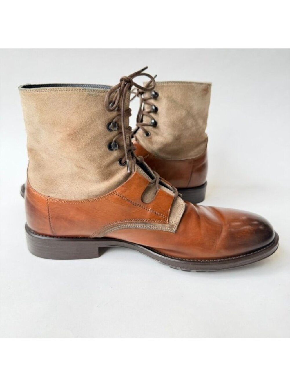To Boot New York Blake Burnished Leather Suede Men's Dress Boots Size 9.5
